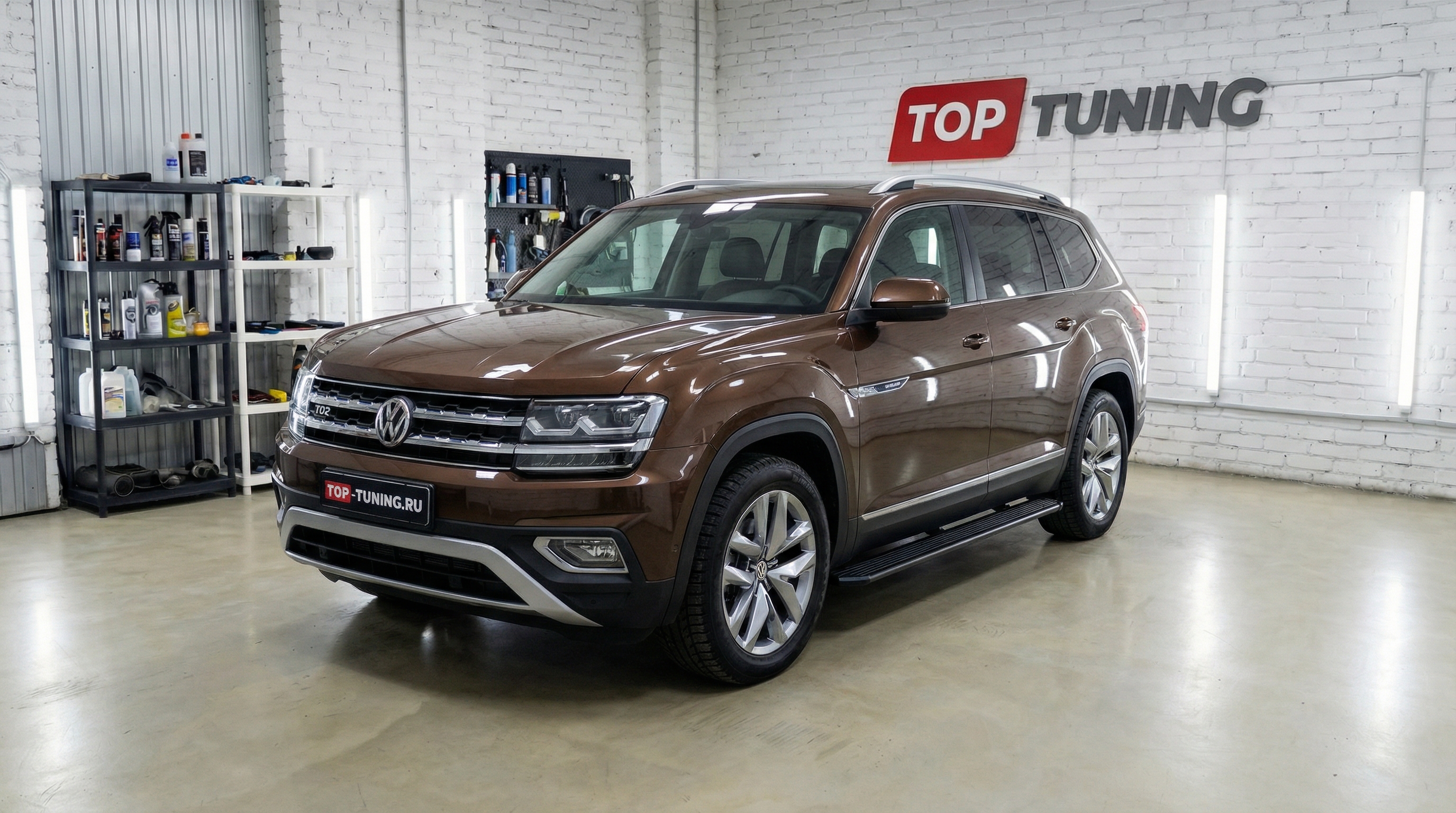 13820 Выдвижные пороги ступени RRS для Volkswagen Teramont (2017-2023)