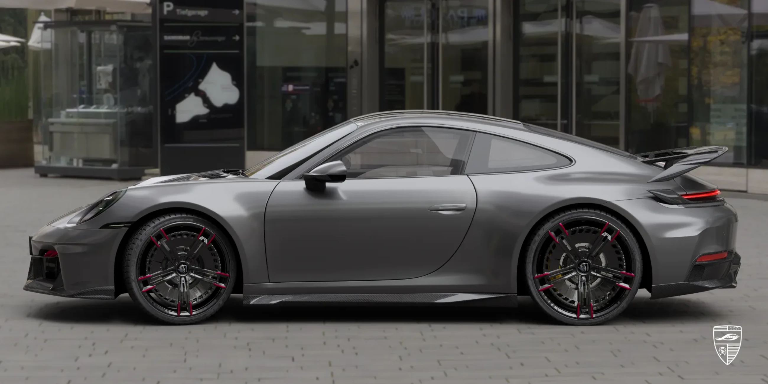 Аэродинамический обвес Ларте Дизайн для Порше 911 Каррера (992.2 рестайлинг) Премиум | Натуральный карбон и окрашенный базальт | Штатный монтаж