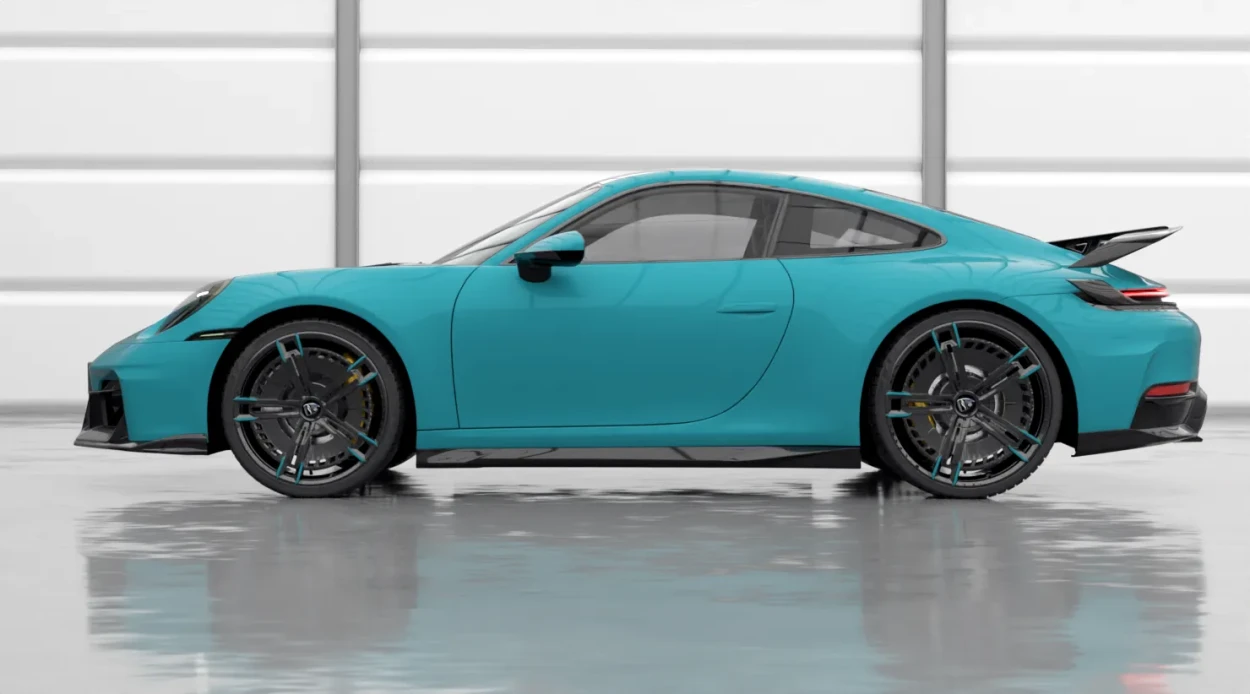 Аэродинамический обвес Ларте Дизайн для Порше 911 Каррера (992.2 рестайлинг) Премиум | Натуральный карбон и окрашенный базальт | Штатный монтаж