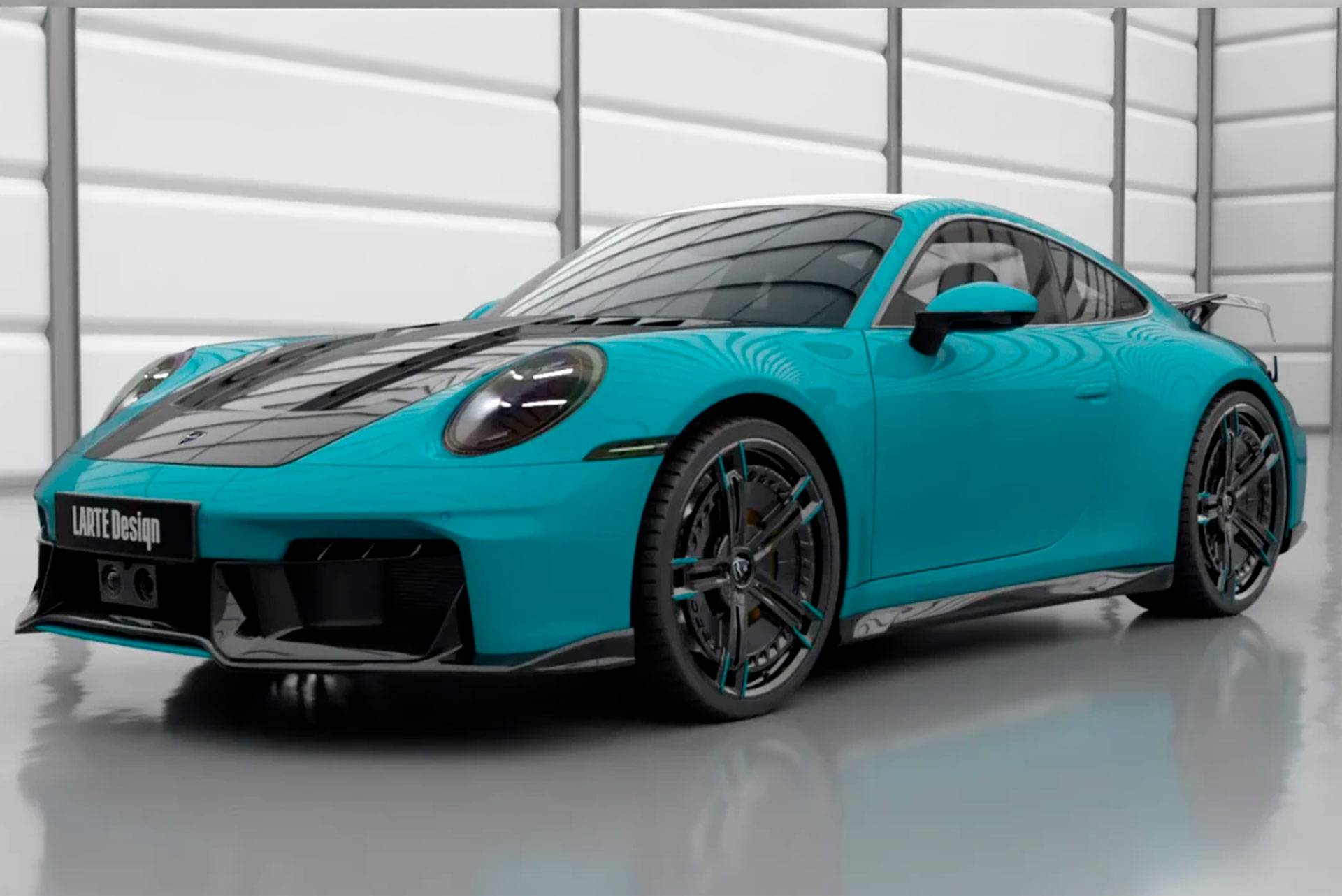 Аэродинамический обвес Ларте Дизайн для Порше 911 Каррера (992.2 рестайлинг) Премиум | Натуральный карбон и окрашенный базальт | Штатный монтаж