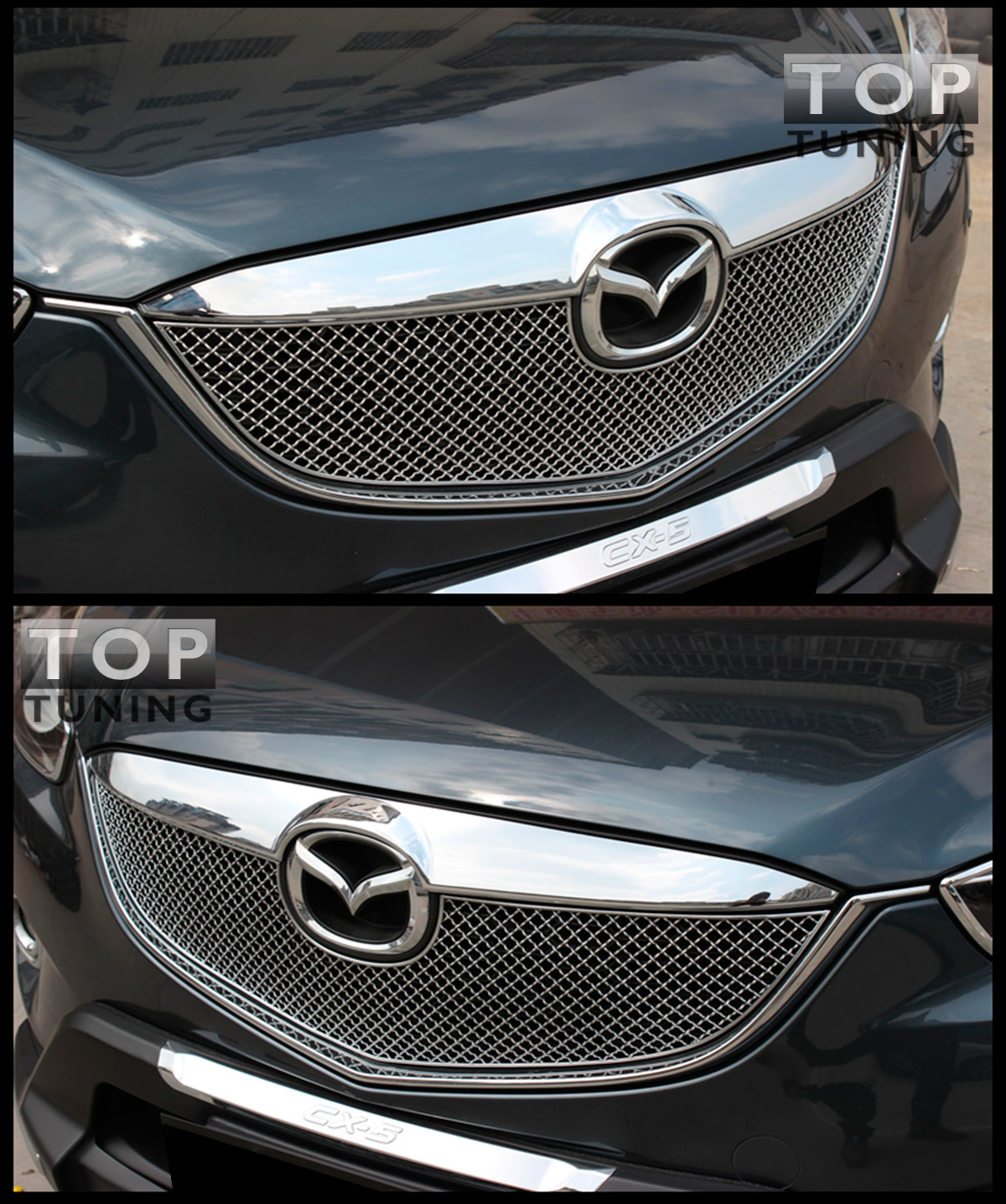 Декоративная решетка радиатора Бентли Стайл - Тюнинг Mazda CX-5. 