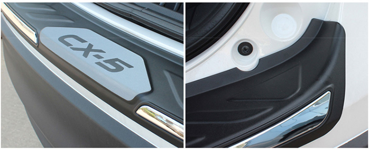 6448 Накладка на порог багажника - внешняя Epic Deluxe на Mazda CX-5 1 поколение Протектор внешнего порога багажника