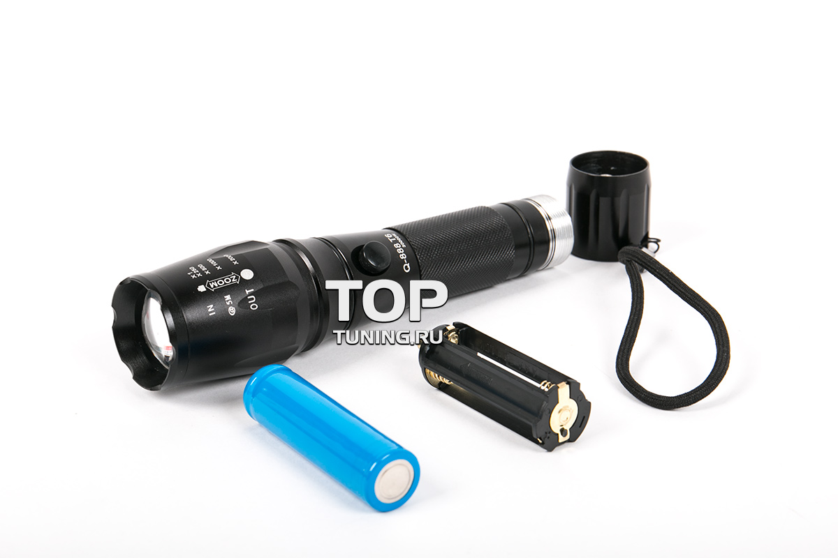 Светодиодный, удароустойчивый фонарь с механическим зумом Platinum LED