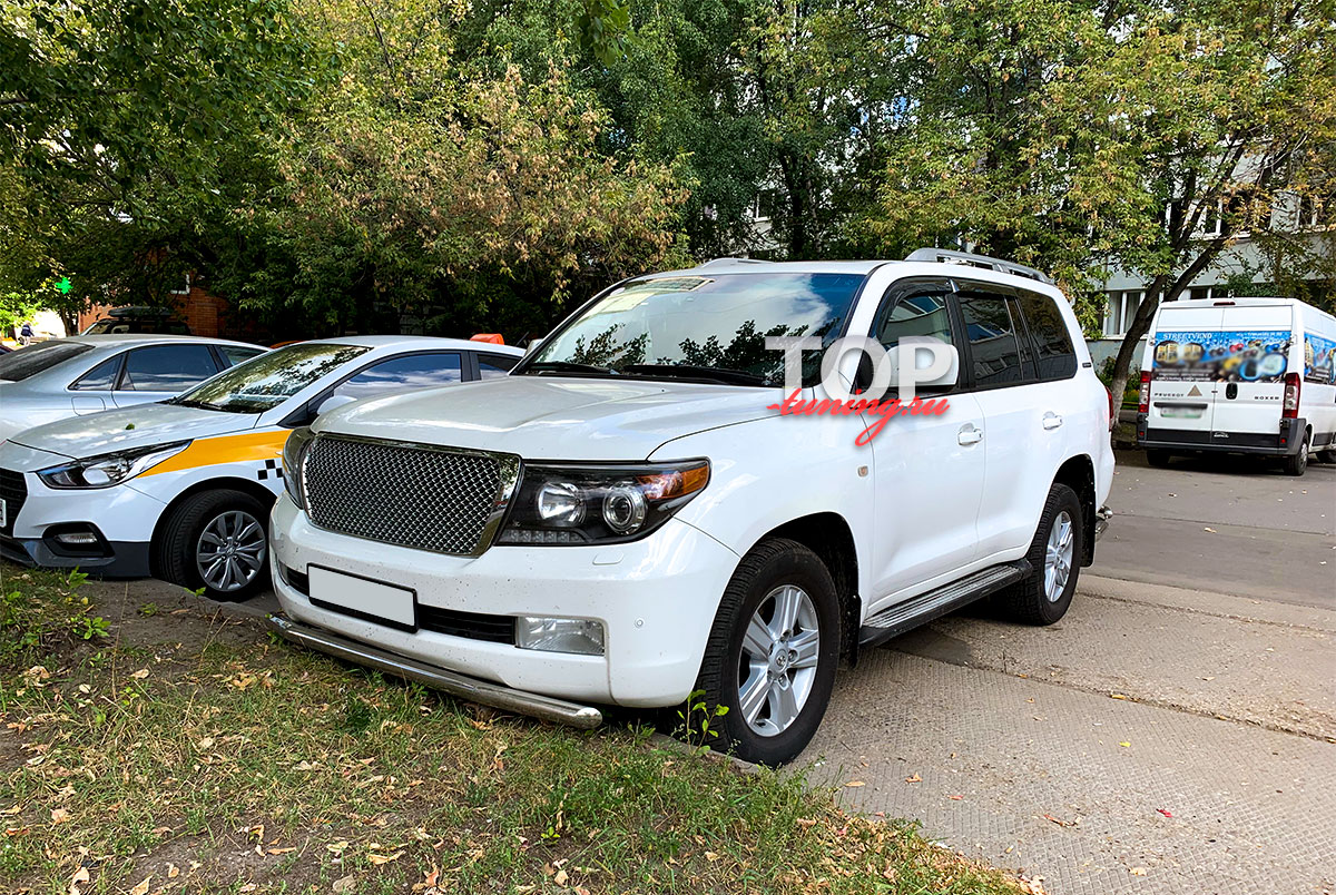 7845 Решетка радиатора Bentley Style на Toyota Land Cruiser 200 ХРОМ ТЮНИНГ ТОЙОТА ЛЕНД КРУЗЕР 200 (2007-2012) РЕШЕТКА РАДИАТОРА БЕНТЛИ СТИЛЬ