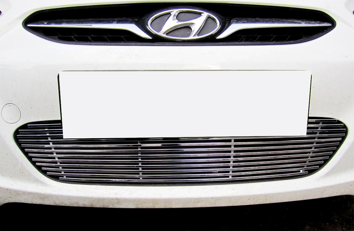 7911 Сетка в бампер PREMIUM на Hyundai Solaris