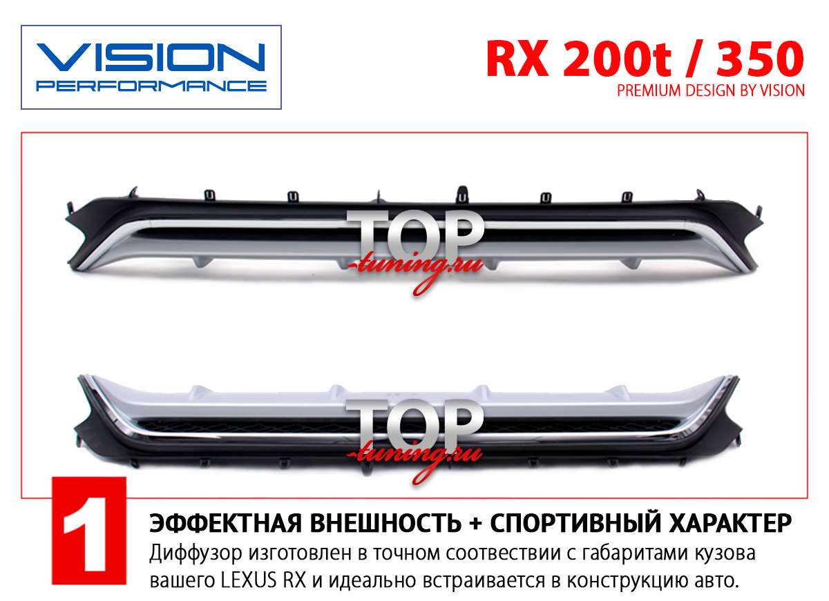 8120 Диффузор заднего бампера Vision F1 на Lexus RX 4