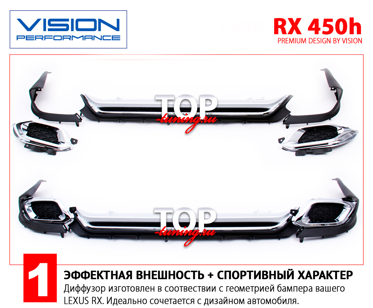 8123 Диффузор заднего бампера Vision Pulsar FX на Lexus RX 4