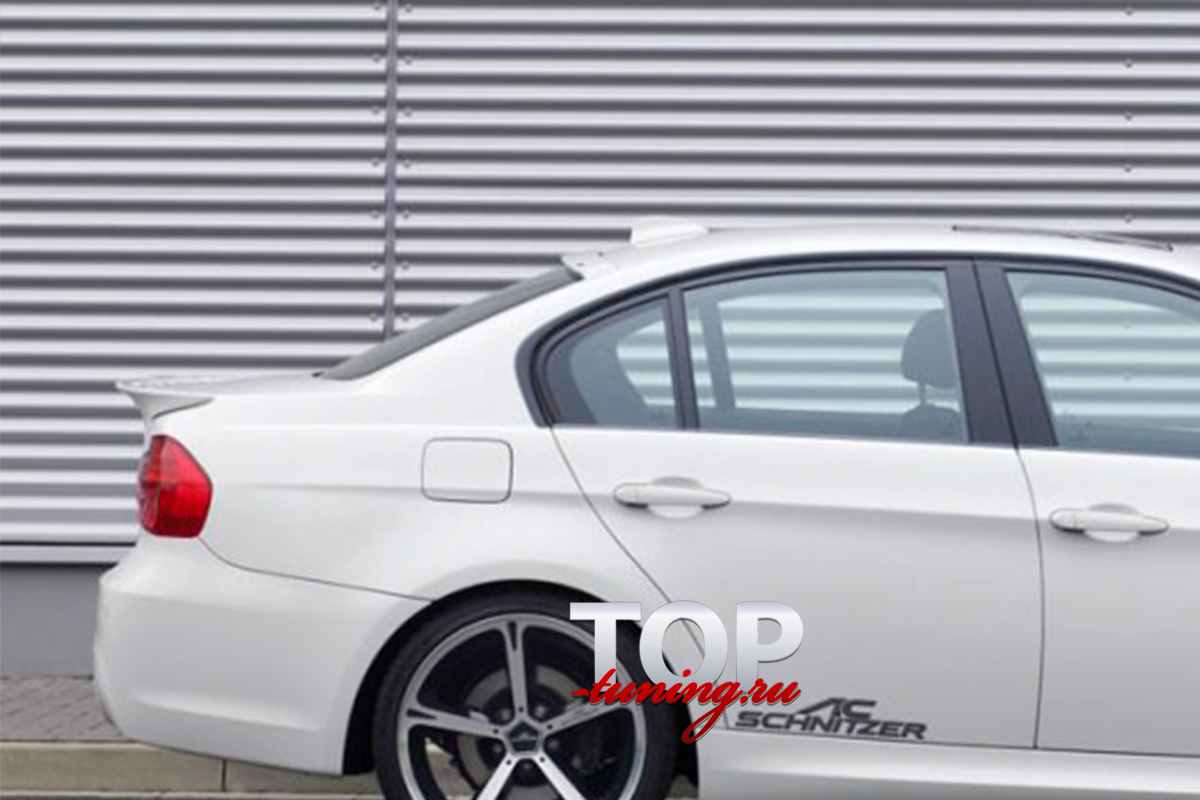НАКЛАДКА НА ЗАДНЕЕ СТЕКЛО - МОДЕЛЬ ШНИЦЕР АЦ - ТЮНИНГ БМВ E90 (3 СЕРИЯ, ДОРЕСТАЙЛИНГ, РЕСТАЙЛИНГ, 2005 / 2011)