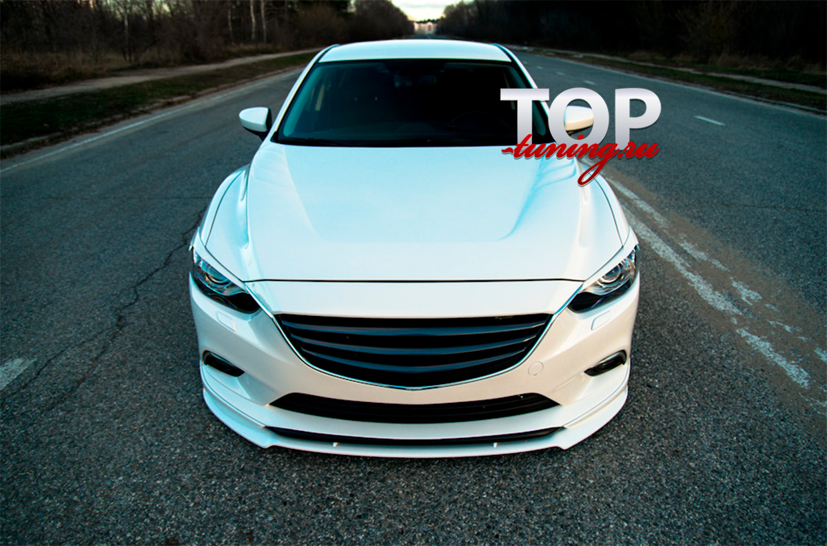 УЗОРНЫЕ НАКЛАДКИ НА ПЕРЕДНИЕ ФАРЫ АПЕКС №2 ТЮНИНГ МАЗДА 6 GJ (СЕДАН, ДОРЕСТАЙЛИНГ / РЕСТАЙЛИНГ В КОМПЛЕКТАЦИИ DRIVE, ACTIVE, 2012+, НЕ ПОДХОДЯТ НА ДИОДНУЮ ОПТИКУ)