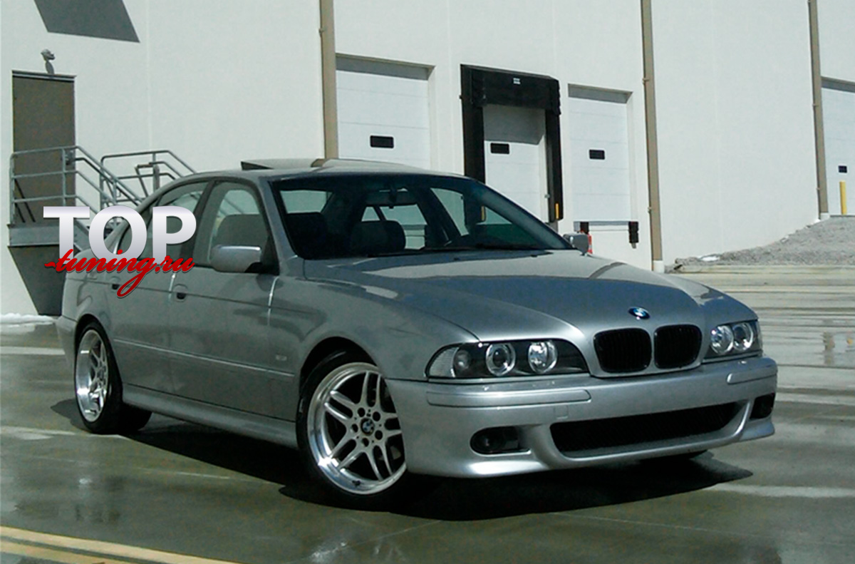 ТЮНИНГ БМВ 5, Е39 (1995 - 2003) ПЕРЕДНИЙ БАМПЕР М-СТИЛЬ ПОЛИУРЕТАН / ПРОСТОЙ МОНТАЖ / ПОД ОКРАСКУ* 8928 Передний бампер M-Style на BMW 5 E39