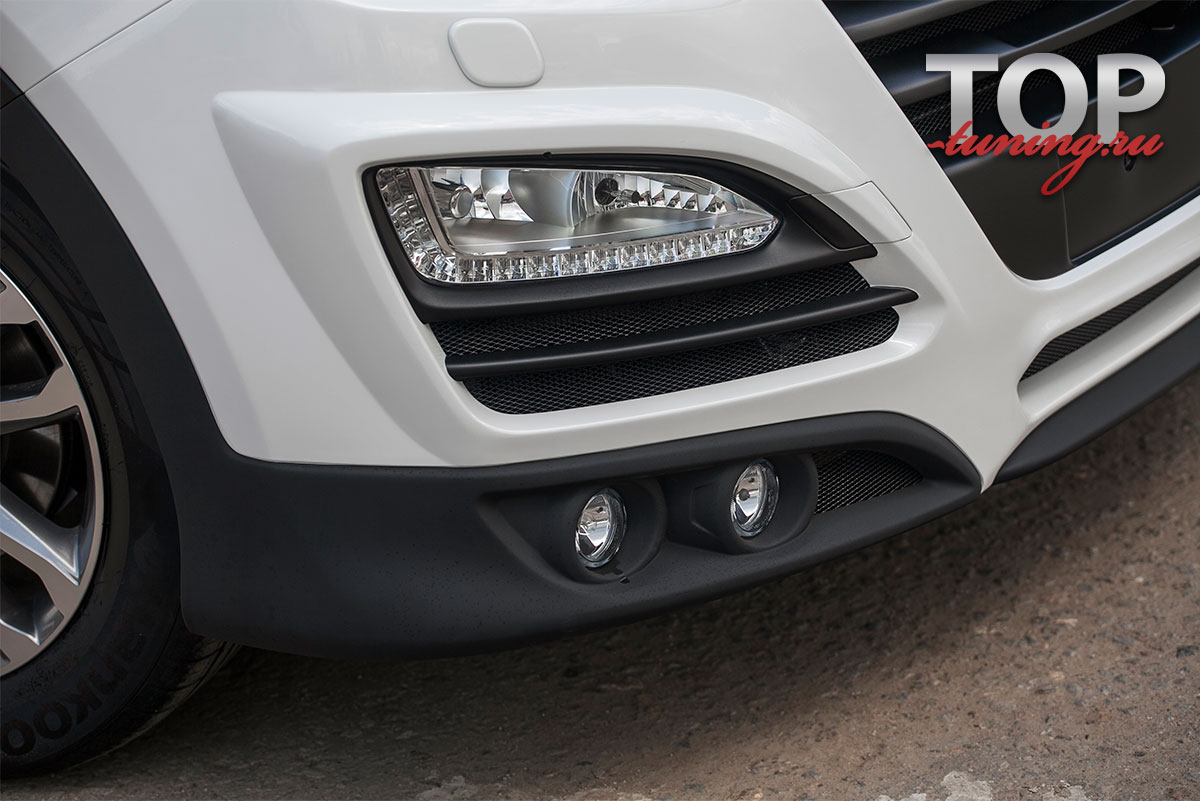 ТЮНИНГ ХЕНДАЙ САНТА ФЕ 3 (2012-2016) ПЕРЕДНИЙ БАМПЕР - ОБВЕС GUFFO ОТ LARTE DESIGN