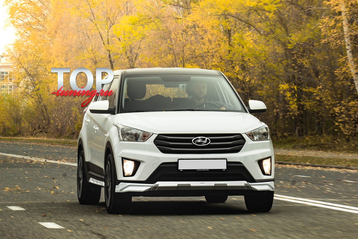 8989 Юбка на передний бампер Zeus на Hyundai Creta