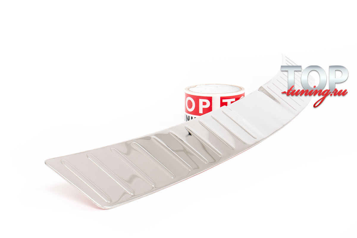 ТЮНИНГ МАЗДА 6 GH (2009 - 2012)  НАКЛАДКА НА ЗАДНИЙ БАМПЕР GUARD  НЕРЖАВЕЮЩАЯ СТАЛЬ / ЗЕРКАЛЬНАЯ ПОВЕРХНОСТЬ / ПРОСТОЙ МОНТАЖ