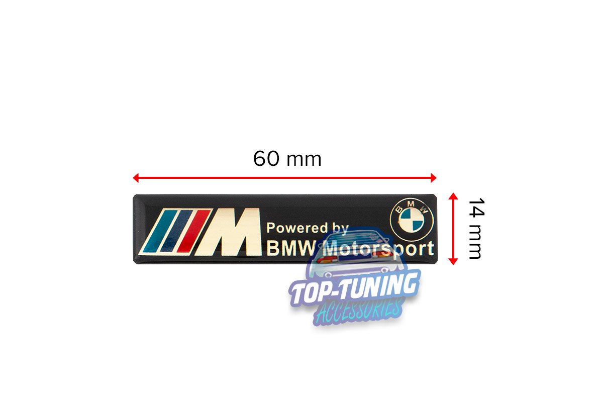 9303 Шильдики эмблемы M-Power 60 x 14 mm на BMW 
