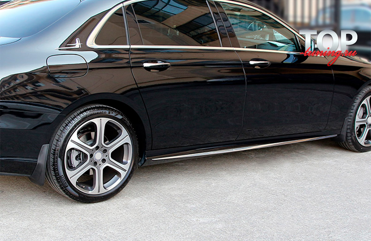 ТЮНИНГ МЕРСЕДЕС Е КЛАСС 2016+ КОМПЛЕКТ БРЫЗГОВИКОВ TECH DESIGN 9397 Эластичные брызговики Tech Design - 4 шт на Mercedes E-Class W213