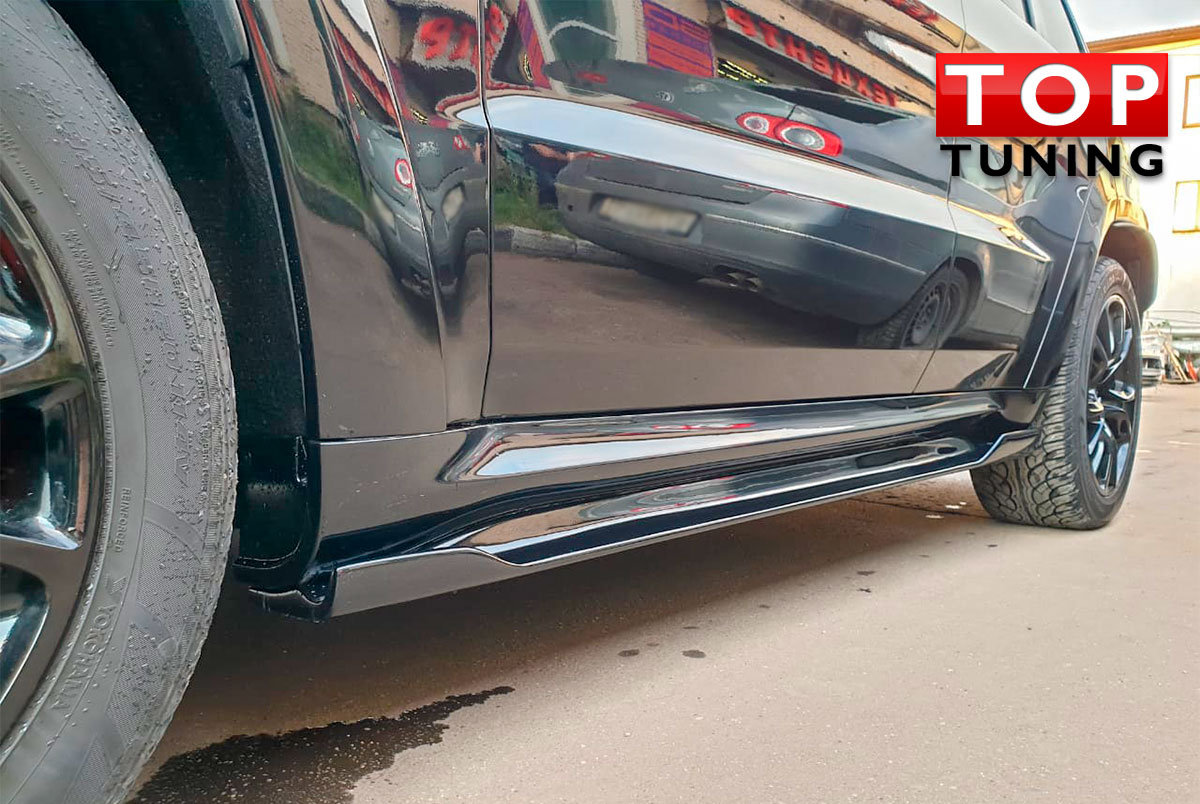 ГРАНД ЧЕРОКИ (WK2 SRT) 2013+ ЭЛЕРОНЫ (СПЛИТТЕРЫ) ПОРОГОВ