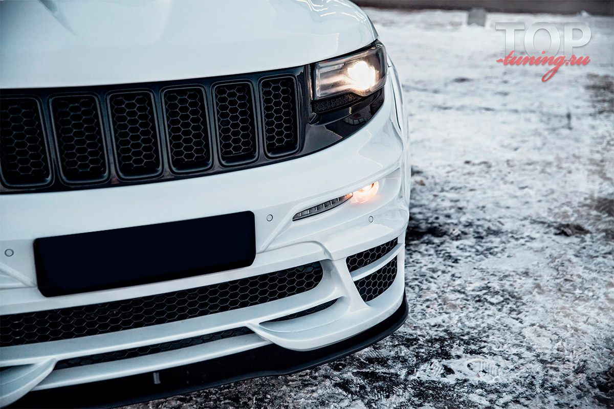 9484 Сплиттер переднего бампера Tyrannos на Jeep Grand Cherokee WK2