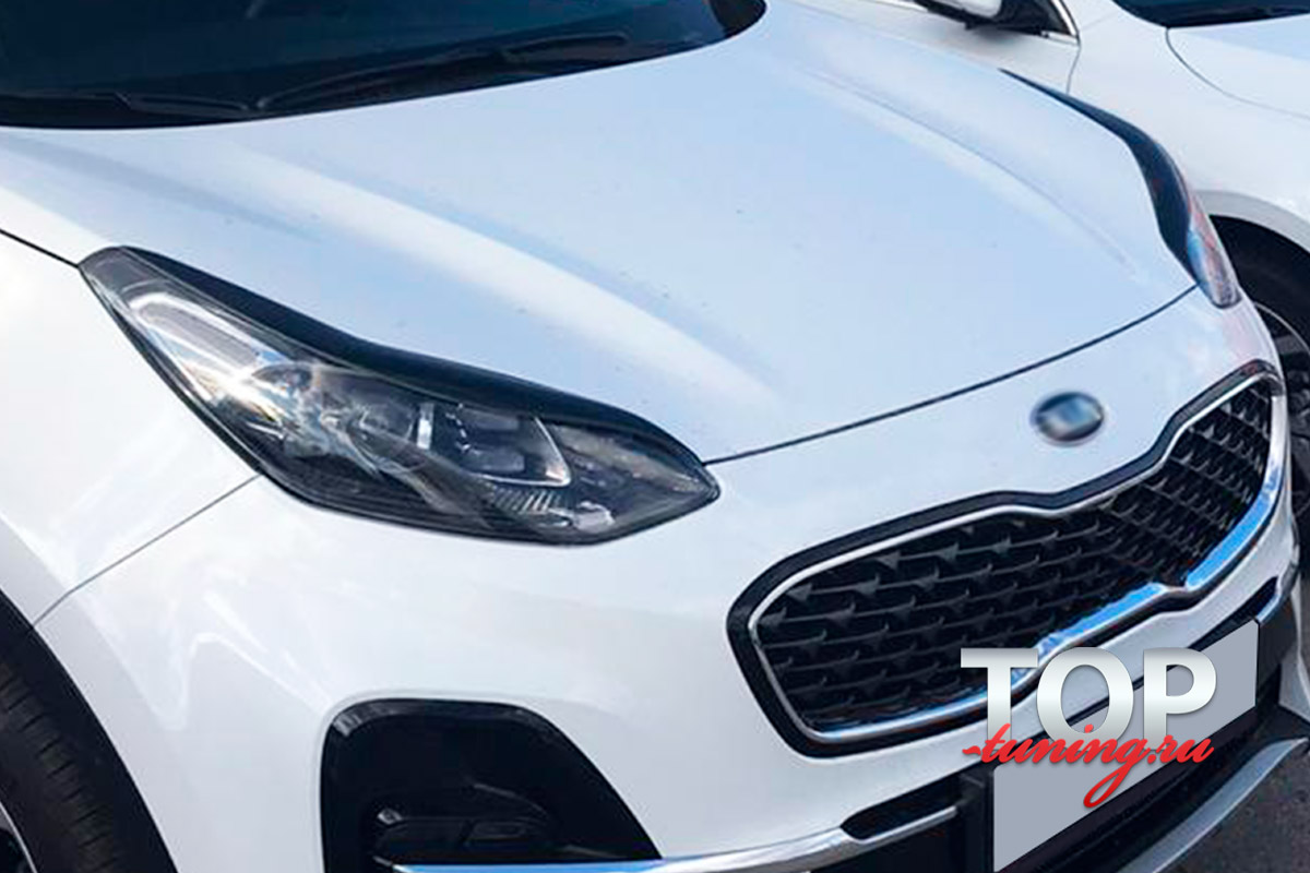 ТЮНИНГ КИА СПОРТЕЙДЖ 4 (2018+) РЕСНИЧКИ ADVANCE НА ФАРЫ ПАРА / АБС ПЛАСТИК / ПОД ОКРАСКУ