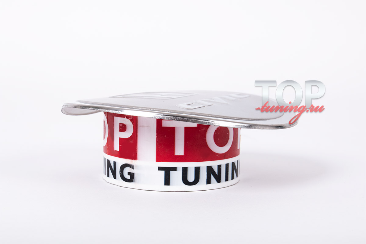 ТЮНИНГ ДЛЯ ХОНДА СИВИК 4Д (8 ПОКОЛЕНИЕ, 2005 - 2012) ДЕКОРАТИВНАЯ НАКЛАДКА НА ЛУЧОК БЕНЗОБАКА НЕРЖАВЕЮЩАЯ СТАЛЬ / НА КЛЕЕВОЙ ОСНОВЕ