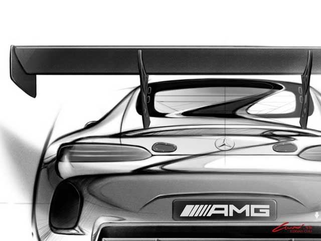 Mercedes-Benz выпустил тизер AMG GT GT3 до Женевы