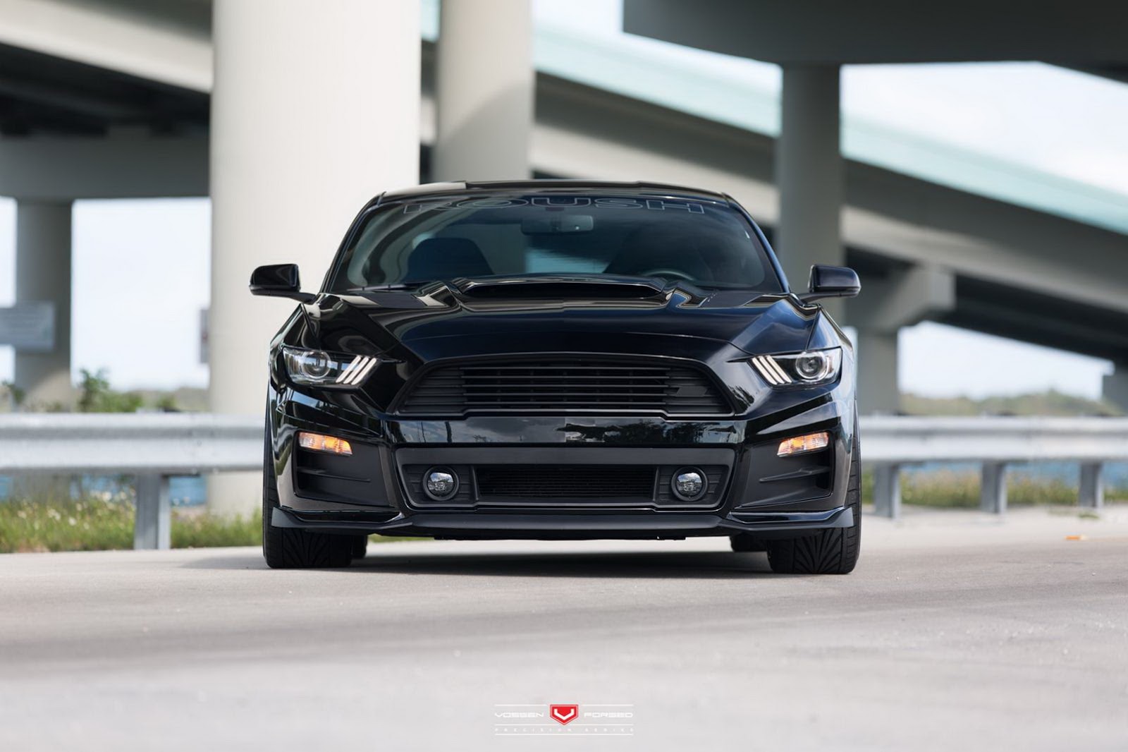 Угрожающий 2015 Roush Mustang на дисках Vossen