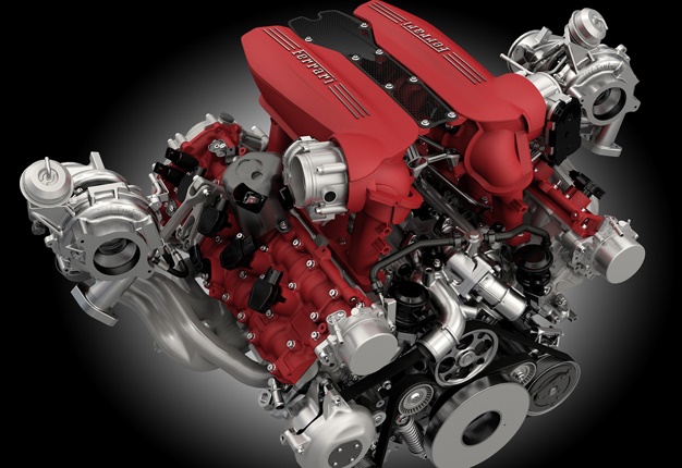 Это первый Ferrari с турбонаддувом со времен прославленного F40 и получил высокую оценку за его турбонаддув и прогрессивную подачу мощности и крутящего момента. Несмотря на очевидные недостатки, связанные с двигателем с турбонаддувом, он звучит прост