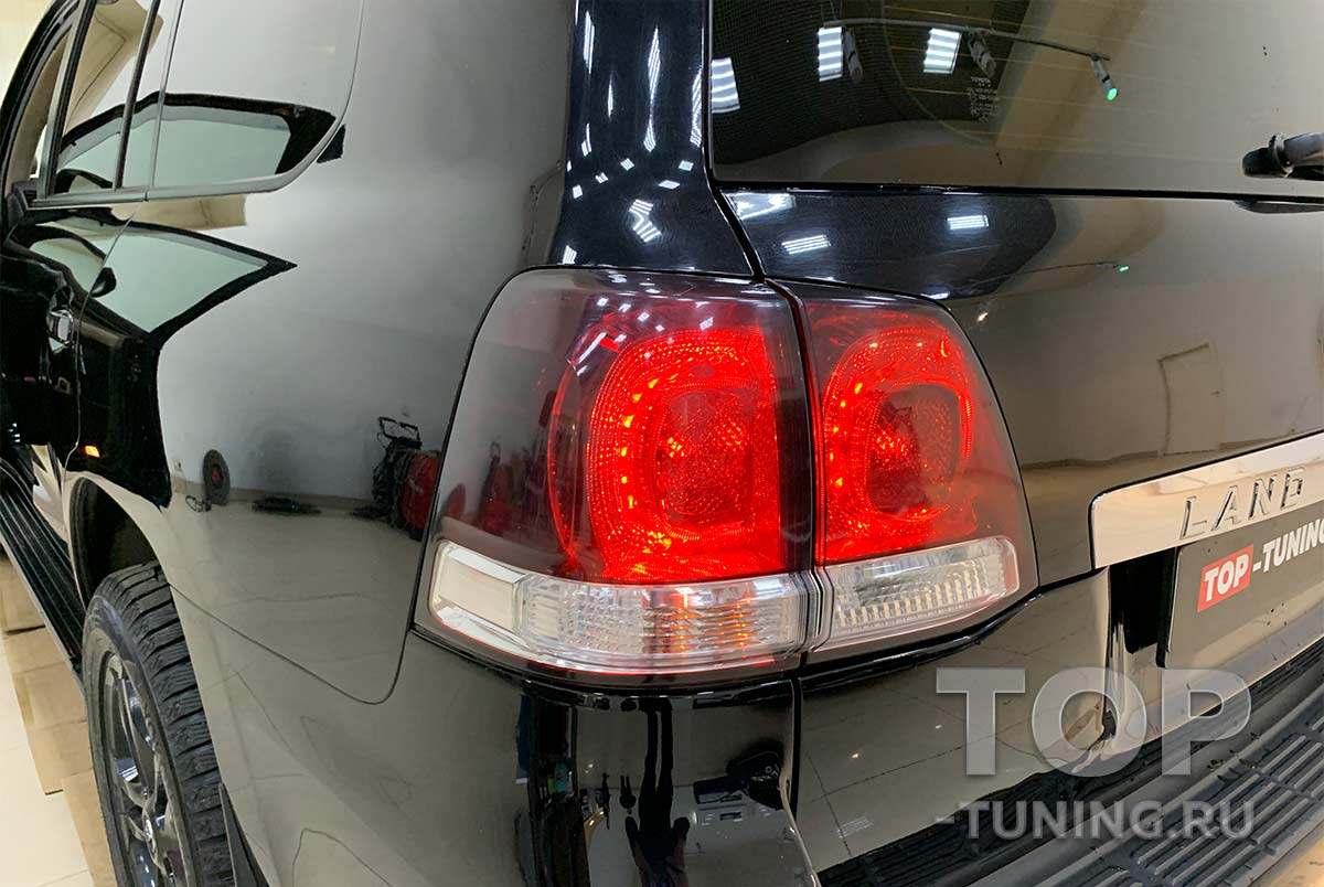 Тюнинг оптики Тойота Лэнд Крузер 200 - задние фонари, замена на новый стиль