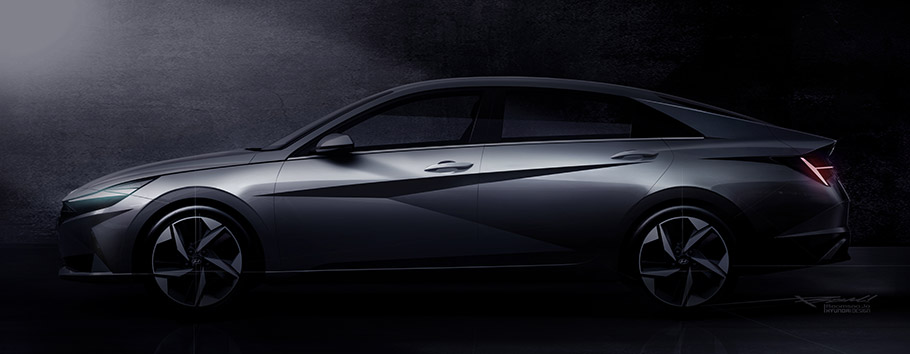 Hyundai раскрывает первые изображения новой модели 2020 Elantra