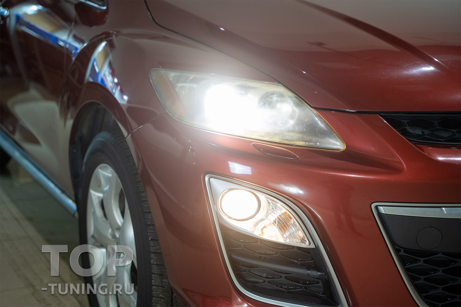 107138 Ремонт и тюнинг оптики Mazda CX-7 2010 – линзы Bi LED Progressive