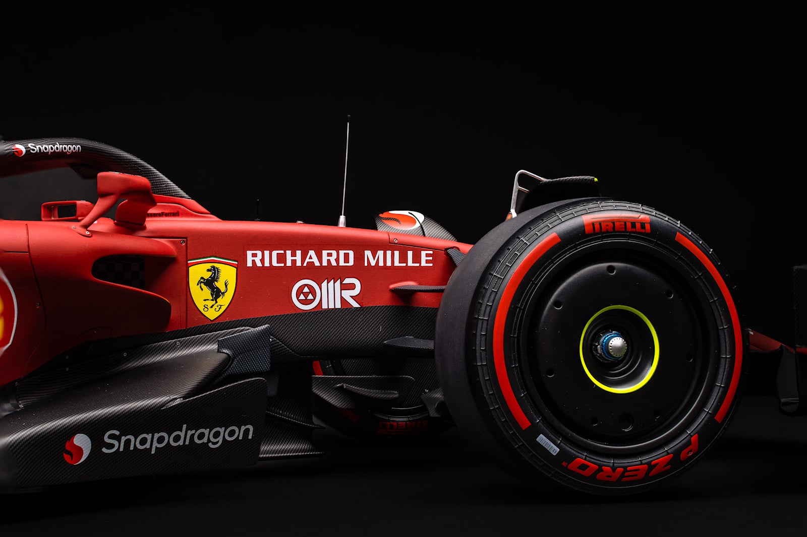 Модель автомобиля не основана на каких-либо других гонках, потому что она пошла под откос для Ferrari после того, как Red Bull уладил проблемы с надежностью двигателя, возникшие во время первых гонок сезона 2022 года. За сезон Ferrari одержала четыре