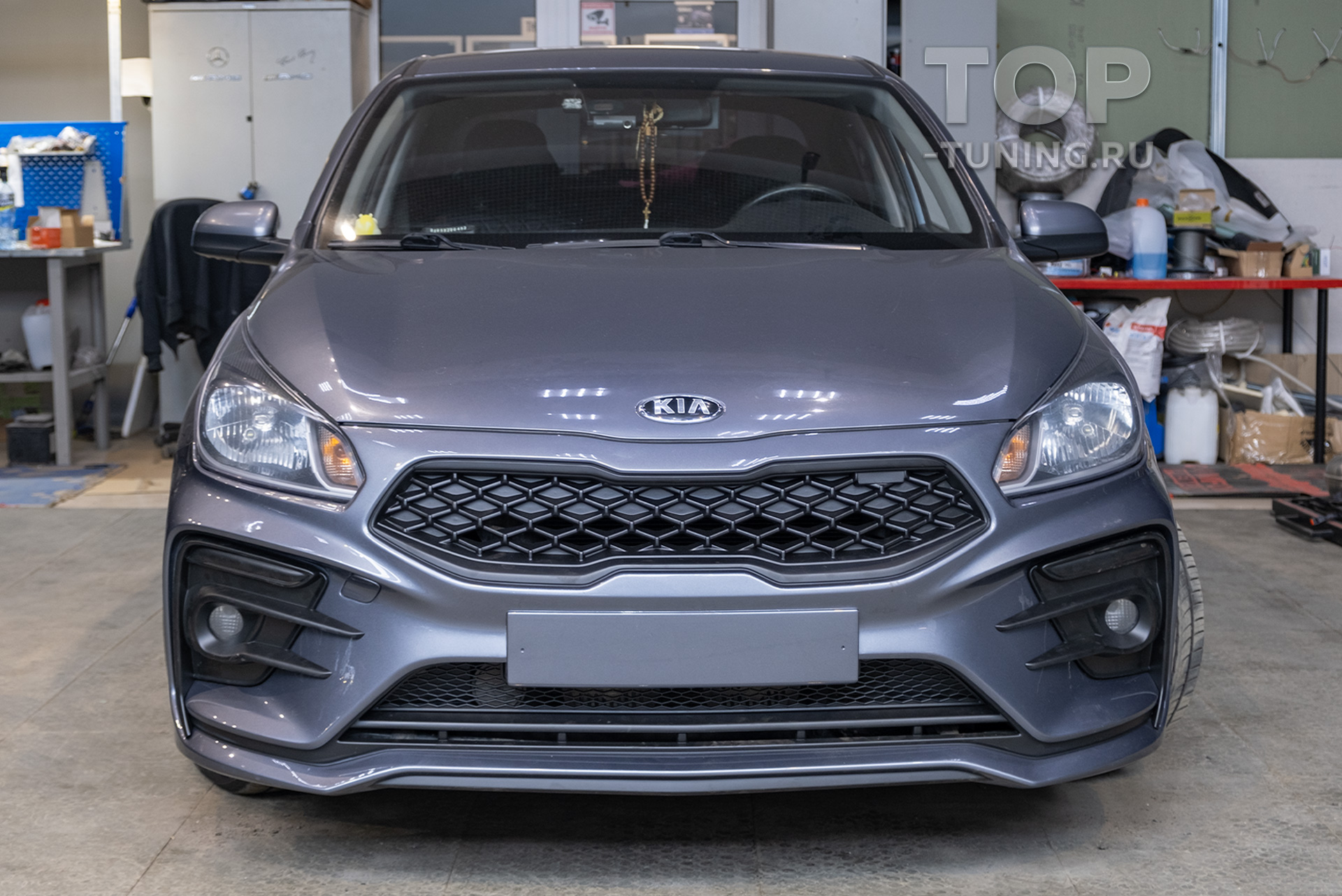 Модернизация переднего бампера Киа Рио IV под окраску на заказ