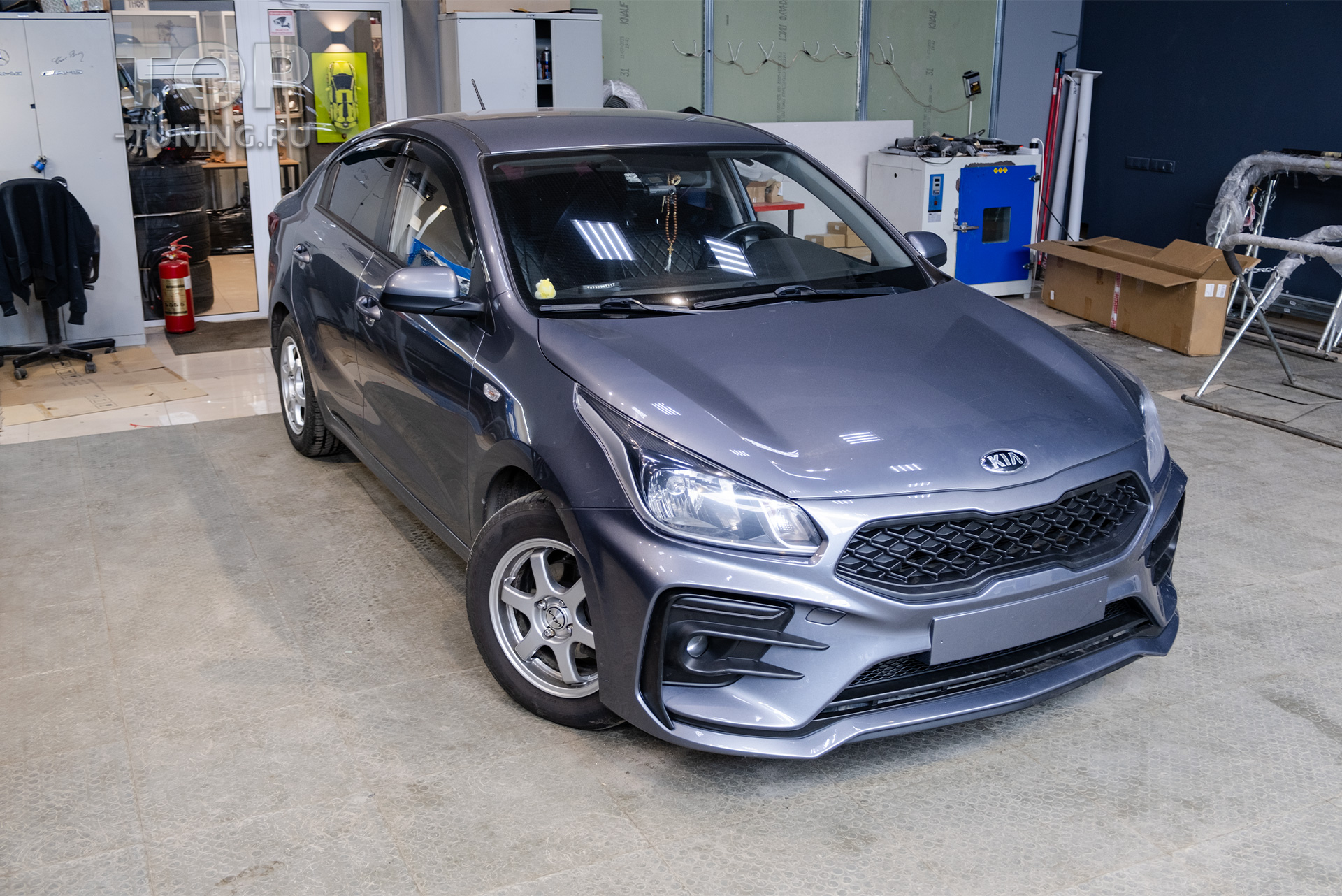 Модернизация переднего бампера Киа Рио IV под окраску на заказ