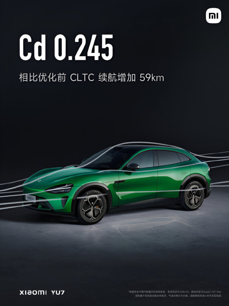 Представлен внедорожник Xiaomi YU7: разгон до максимума 3,23 с и запас хода до 835 км