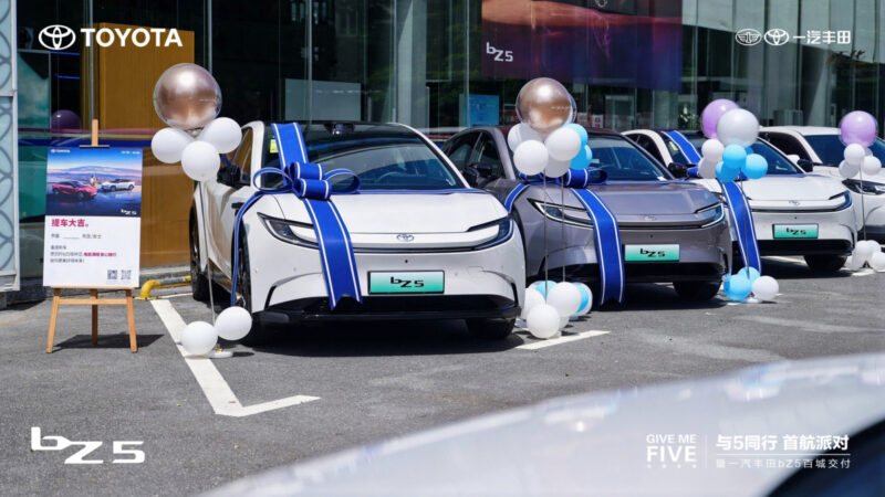 В Китае Toyota bZ5 будет конкурировать с такими моделями, как Tesla Model Y, Deepal S07 и Leapmotor C10.