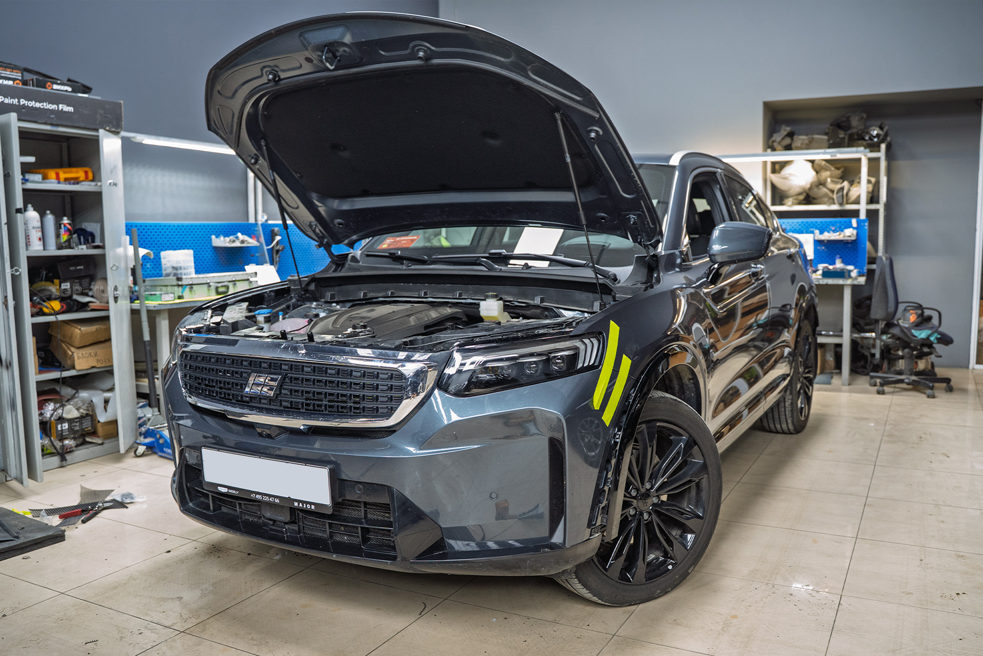 110081 Замена линз, полировка и оклейка фар Knewstar 001