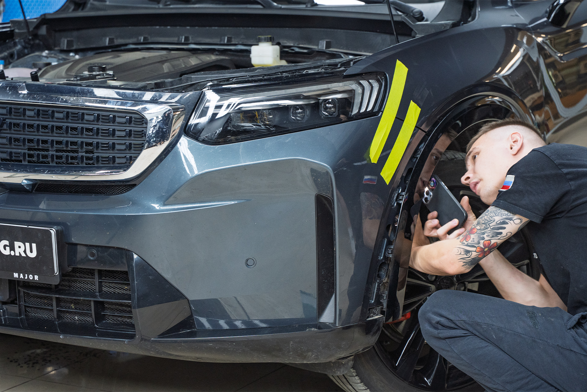 110081 Замена линз, полировка и оклейка фар Knewstar 001