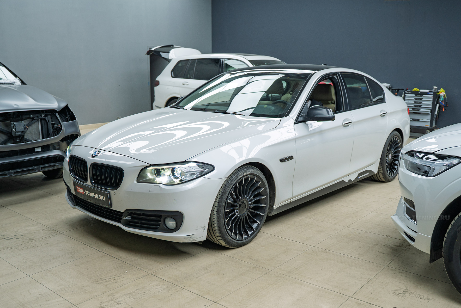 110183 Тюнинг и защита передней оптики BMW 5 серии F10 рестайлинг