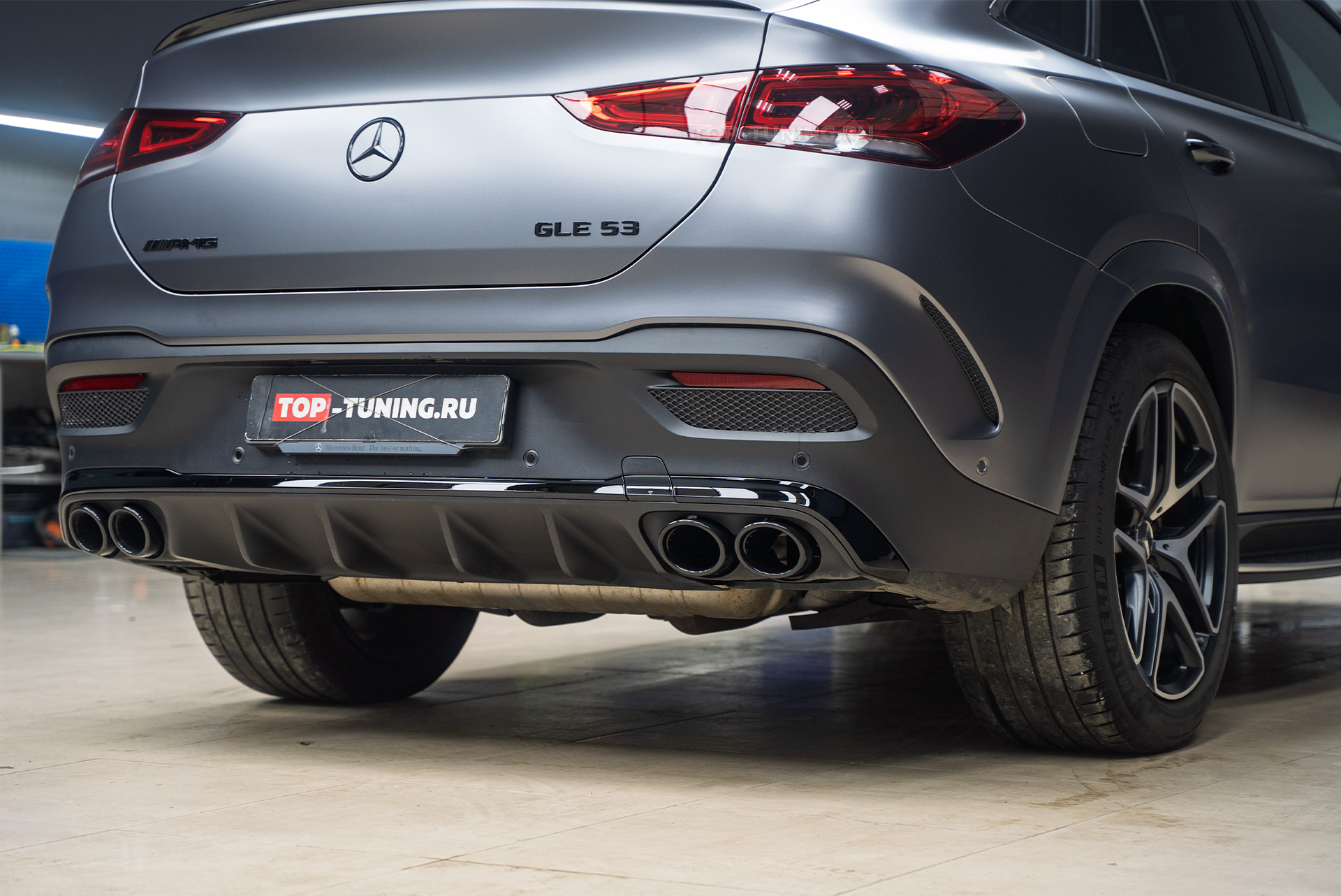 Оклейка всего кузова в сатиновый полиуретан для Mercedes-Benz GLE53 AMG