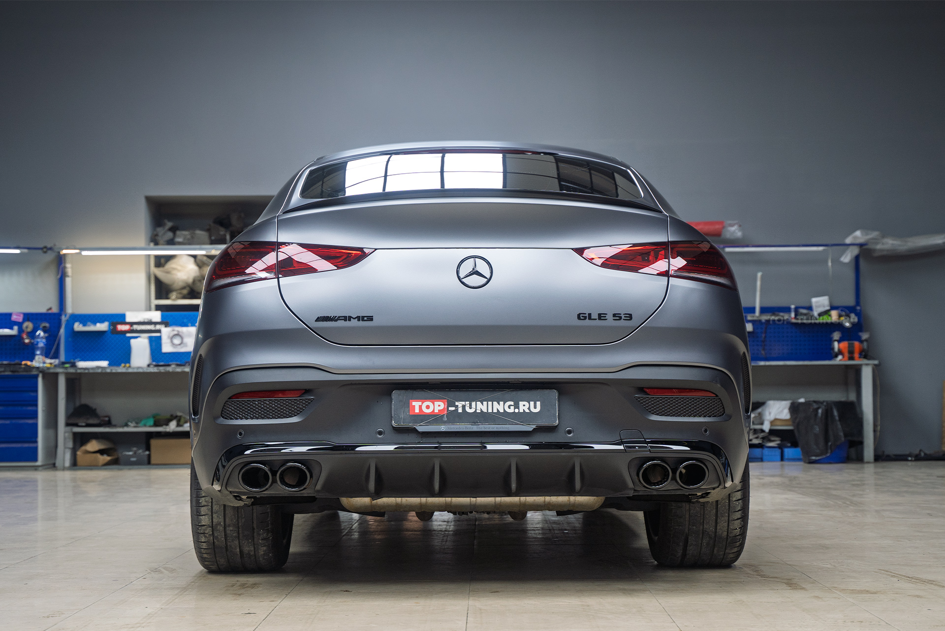 Оклейка всего кузова в сатиновый полиуретан для Mercedes-Benz GLE53 AMG