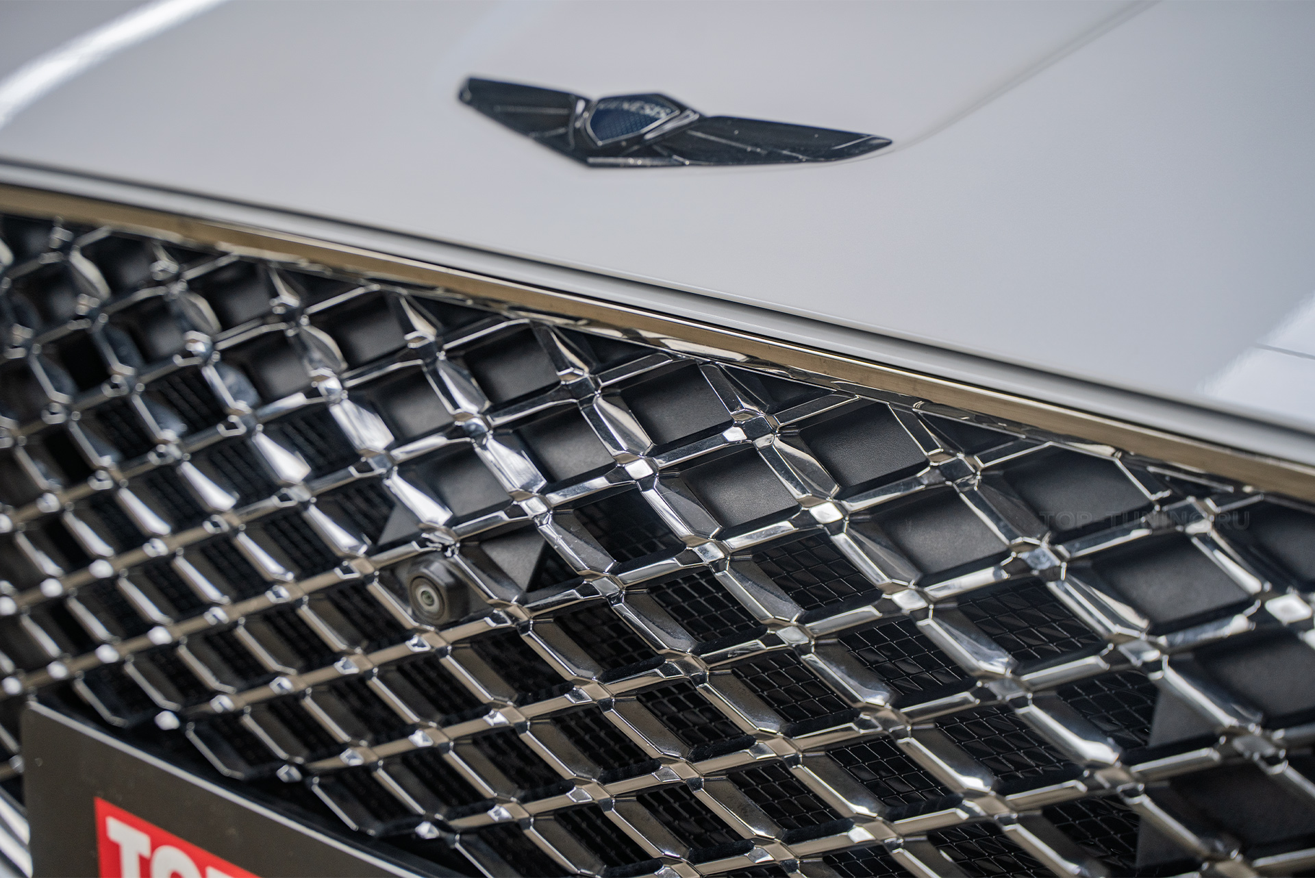 Установка защитной сетки-фильтра для нового Genesis GV70 рестайлинг