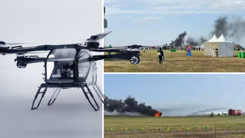 Сообщается, что два летающих Xpeng eVTOL разбились на репетиции авиашоу в Китае