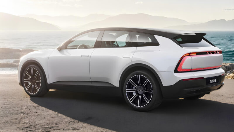 Вторая модель AUDI от SAIC была замечена в Китае с камерой Face-ID в задней стойке