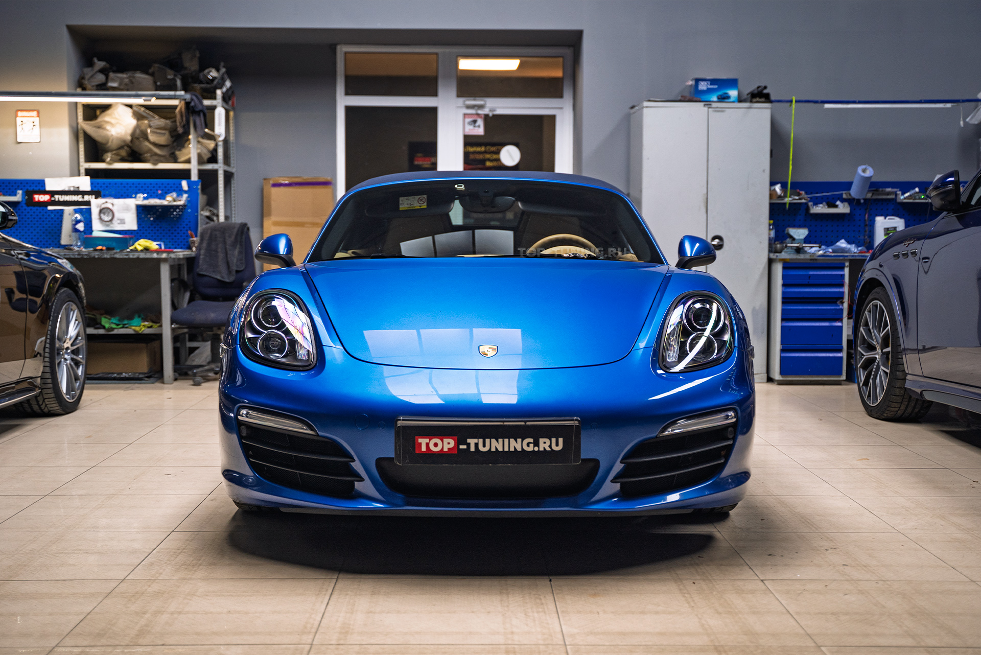 110378 Замена линз в фарах Porsche Boxster S 981 – сравнение работы до и после