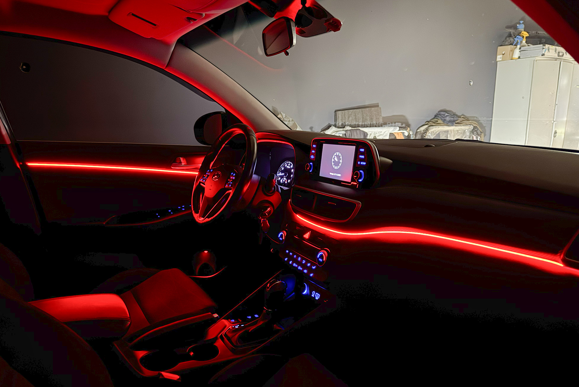 110385 Установка подсветки салона 24 в 1 + шумоизоляция дверей Hyundai Tucson