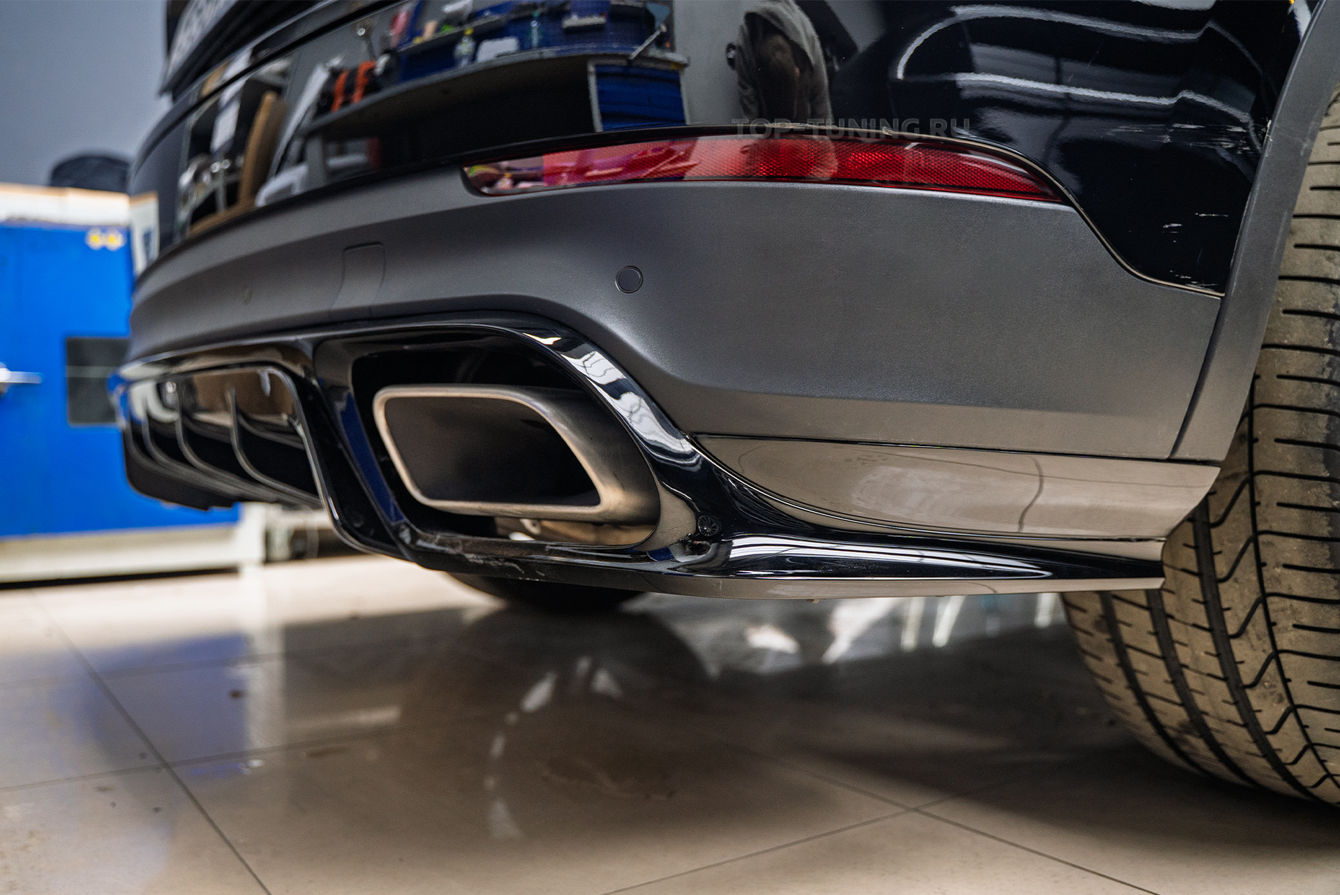 Установка 3D кругового обзора 360° + тюнинг-модернизация обвеса Porsche Cayenne 3