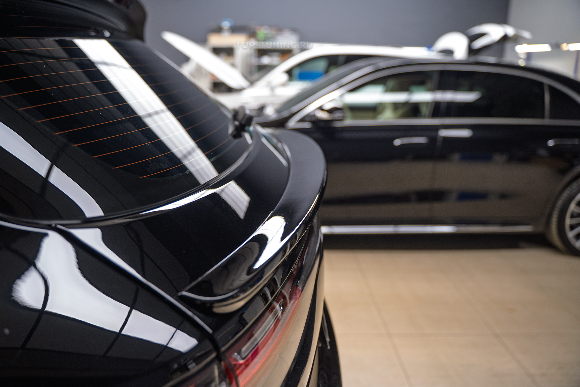 Установка 3D кругового обзора 360° + тюнинг-модернизация обвеса Porsche Cayenne 3