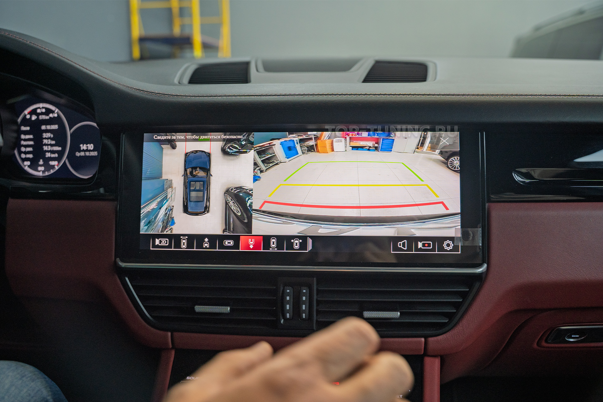 Установка 3D кругового обзора 360° + тюнинг-модернизация обвеса Porsche Cayenne 3