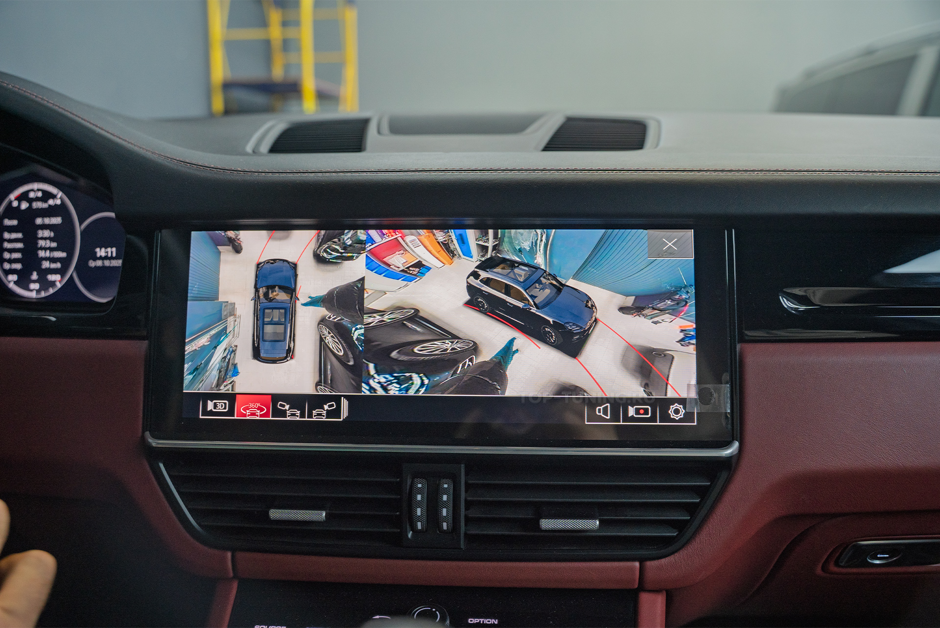 110464 Установка 3D кругового обзора 360° + тюнинг-модернизация обвеса Porsche Cayenne 3