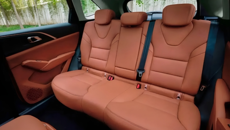 Сиденье водителя имеет 8-позиционную электрическую регулировку и 4-позиционную поддержку поясницы. Спинки задних сидений могут откидываться на 27° или 32°. Задние сиденья можно сложить одним касанием.