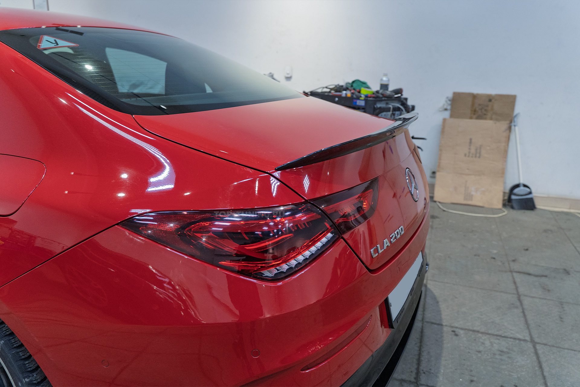 Тюнинг  Mercedes-Benz CLA C118 &ndash; монтаж диффузора + лип-спойлера